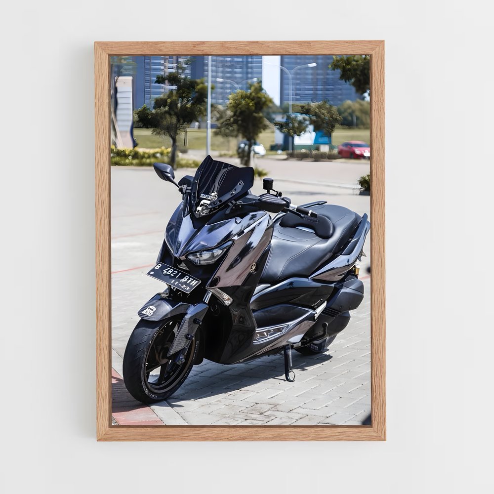 Poster Moto Noir – affiche Yamaha (vue 4)